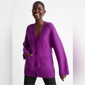 & Other Stories Stockholm Atelier Relaxed Knit Cardigan Size L